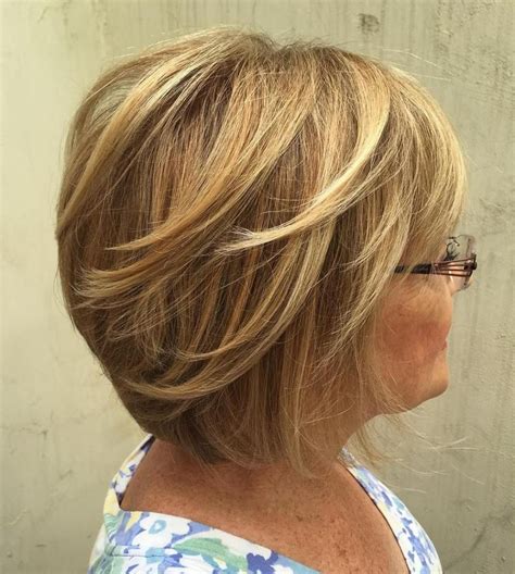 Layered Bob Hairstyles Short Hairstyles For Fine Hair Over 60 With