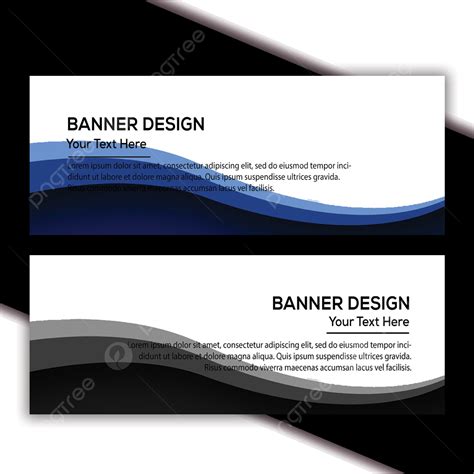Blue And Black Banner Design Template Download On Pngtree