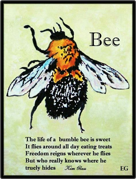 Bee Poem Backyardbeekeeper Bee Bumble Bee Bee Art