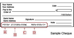 The numbers at the bottom of the cheque are written in a different font style with a special ink how to write a cheque? City of Airdrie - Monthly Tax Payment Plan application form