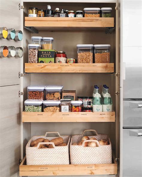 One trick to an organised pantry is having similar containers. 10 Best Pantry Storage Ideas | Martha Stewart
