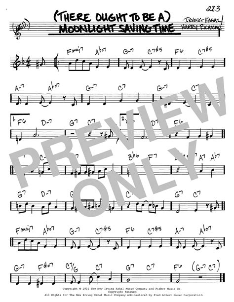 (There Ought To Be A) Moonlight Savings Time Sheet Music | Irving Kahal ...