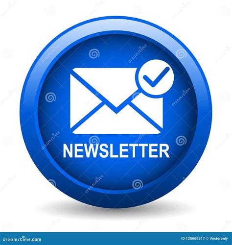 Newsletter Mail Icon Button Stock Illustration Illustration Of