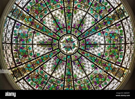 Stained Glass Cupola Or Dome In Casa Loma Casa Loma Is A Gothic