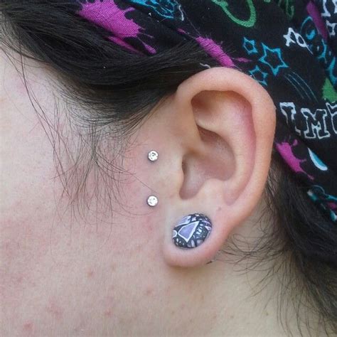 Sideburn Surface Piercing With Industrial Strength Mm Cz Gems