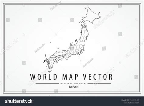 Japan Map World Map International Vector Stock Vector Royalty Free