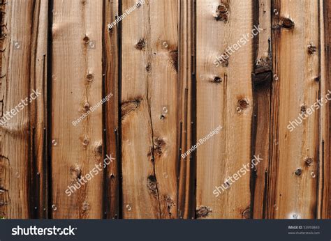 Old Western Knotty Pine Wood Background Stock Photo