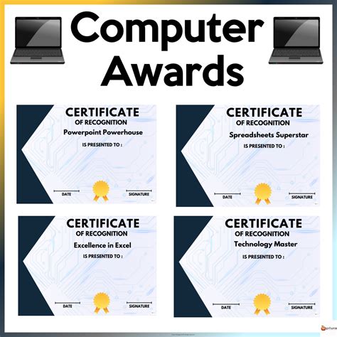 Computer Award Certificates Made By Teachers