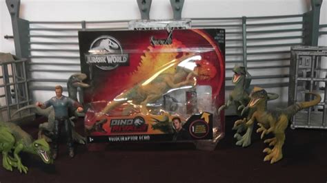 Jurassic World Dino Rivals Echo Velociraptor Mattel Toy Review Youtube