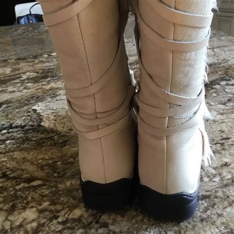 Hush Puppies Winter White Tall Boots Womans Vintage Sz Ebay