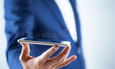 Young Man Hand Holding Phone Stock Image Image Of Cellphone Cell