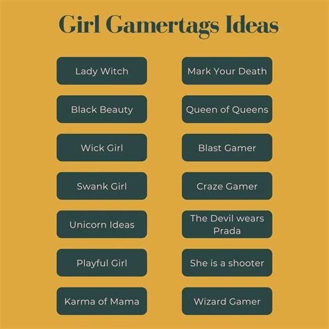 651 Unique Gamer Tags Idea For Girls Names Good Name