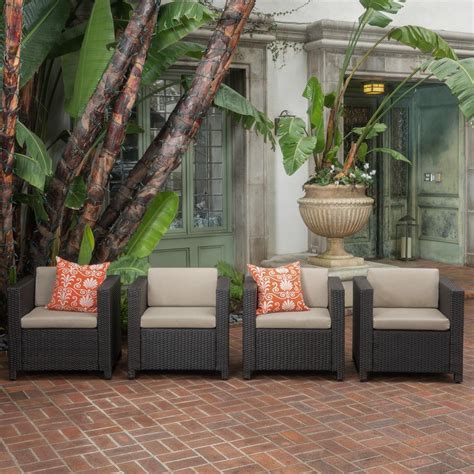 You can purchase this, and find more affordable wicker furniture, at your local at home store. Noble House Puerta Dark Brown Stationary Wicker Outdoor ...