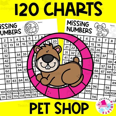 120s Charts Missing Numbers Worksheets Pets Counting Numbers To 12 By
