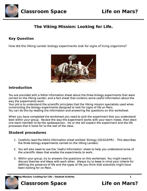The Martian Guided Viewing Worksheet Answers