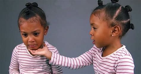 Tearful Girl Learns Her Twin Sister Is Older By One Minute