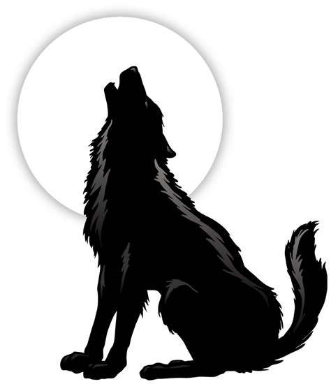 Download Gray Wolf Coyote Silhouette Clip Art Howling Wolf Sitting