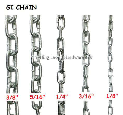 1 Kg Gi Chain Galvanized Chain Link Rantai Besi 18 316 14