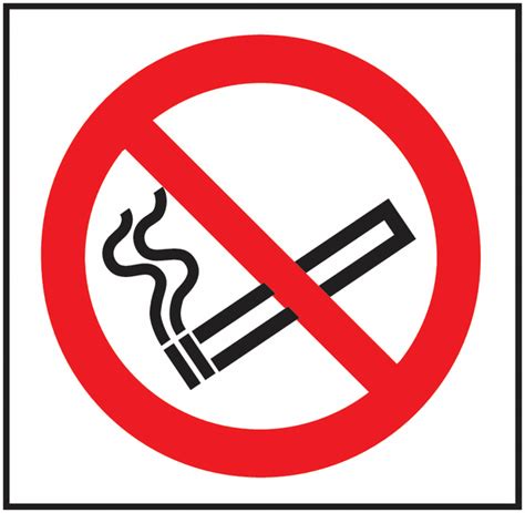 No Smoking Symbol Vinyl Safety Labels On A Roll Seton