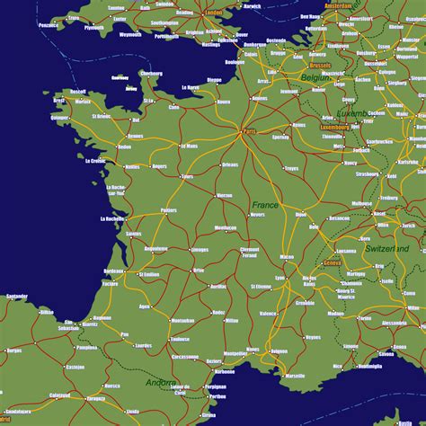 France Rail Travel Map European Rail Guide