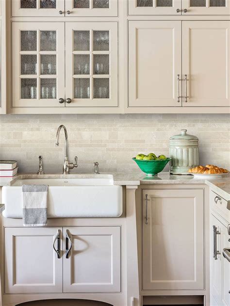 Light Ivory Travertine Kitchen Subway Backsplash Tile