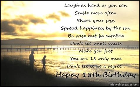 18th Birthday Wishes For Son Or Daughter Messages From Parents To