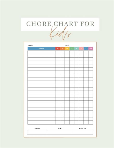 Buy Chore Chart For Kids Chore Responsibility Chart With Point Reward
