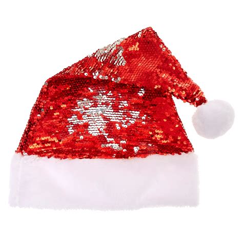 reverse sequin santa hat claire s