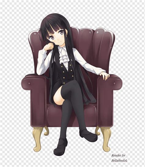 Anime Hyouka Girl Inu X Boku Ss Anime Girl Purple Furniture Black