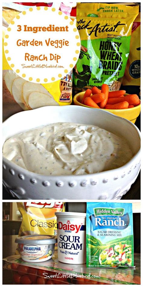 1 packet dry ranch dip mix. Ranch dip, Veggies and 3 ingredients on Pinterest