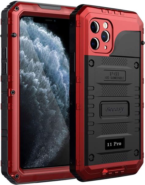 Beeasy Iphone 11 Pro Case Red Waterproof Shockproof Uk
