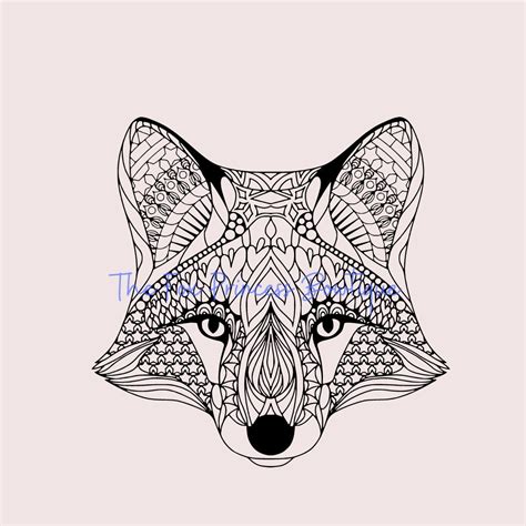 Woodland Fox Mandala Svg Etsy