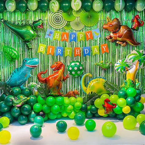 Buy Shiryas Dinosaur Birthday Party Decorations Kit 92 Pcs Kids