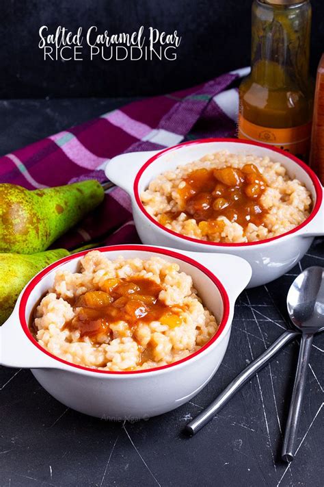 Salted Caramel Pear Rice Pudding Dairy Free Recipe Sweet And