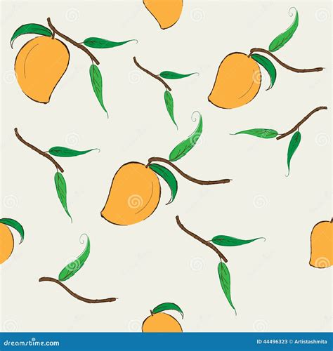 Mango Pattern Stock Illustration Image 44496323