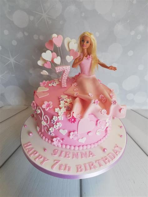 7th Birthday Barbie Cake Barbie Doll Birthday Cake Barbie Birthday Cake Doll Birthday Cake