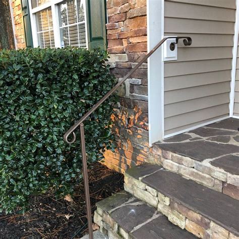 Single Post Ornamental Hand Rail 1 Or 2 Step Railing For Stairs Steel