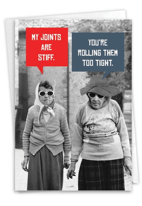 Stiff Joints Funny Birthday Paper Greeting Card