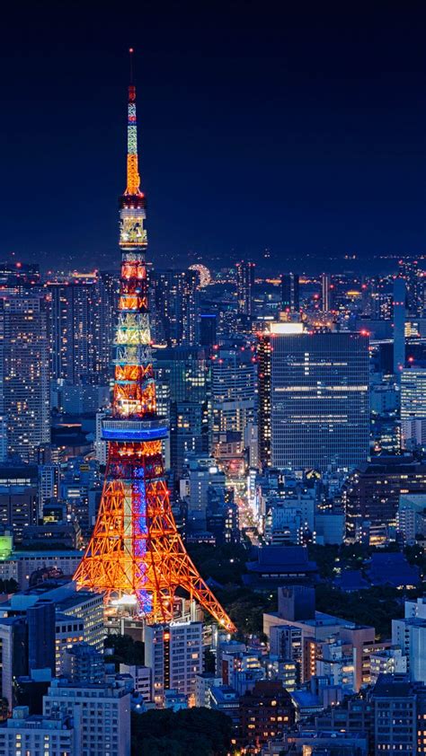 Tokyo Tower Japan Night Cityscape 4k Ultra Hd Mobile Wallpaper Fotos