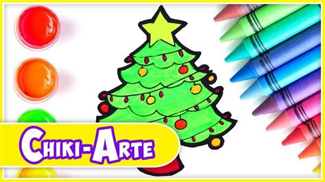 C Mo Dibujar Un Rbol De Navidad Dibujos Infantiles Chiki Arte Aprende A Dibujar