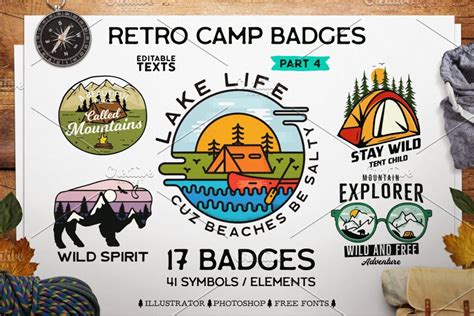 retro camp badges patches part 4 logoness