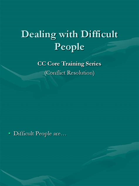 Dealing With Difficult People Pdf