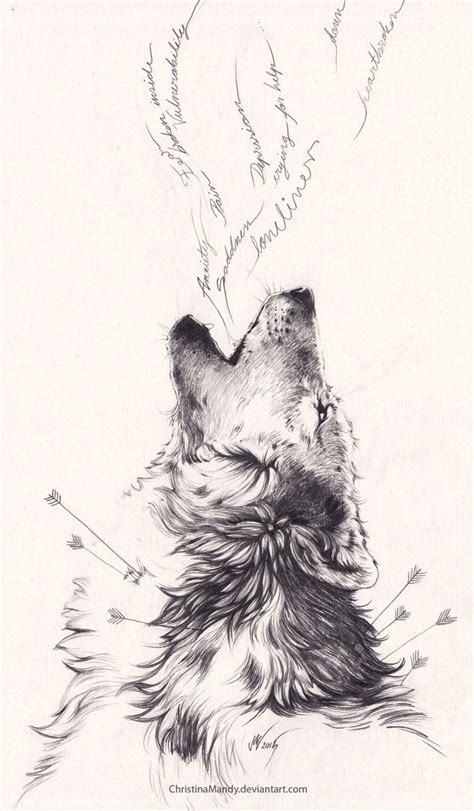 Howling Wolf Tattoo Drawing