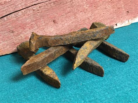 Authentic Railroad Spikes Rusty Architectural Iron Spikes Blacksmith