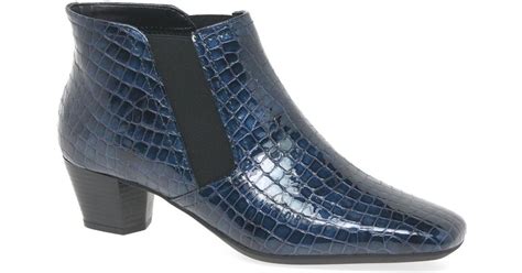 charles clinkard handson womens ankle boots in blue lyst uk