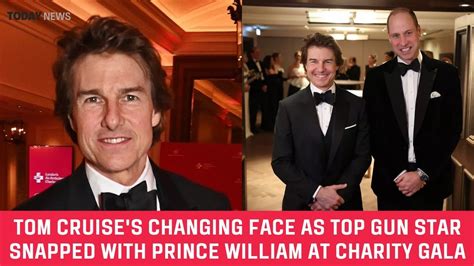 Tom Cruise's changing face as Top Gun star snapped with Prince William