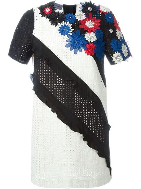 Emanuel Ungaro Flower Dress Design Short Sleeve Floral Dress Floral