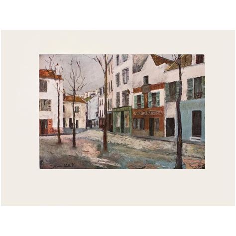 1950s After Maurice Utrillo Place Du Tertre First Edition Cottage