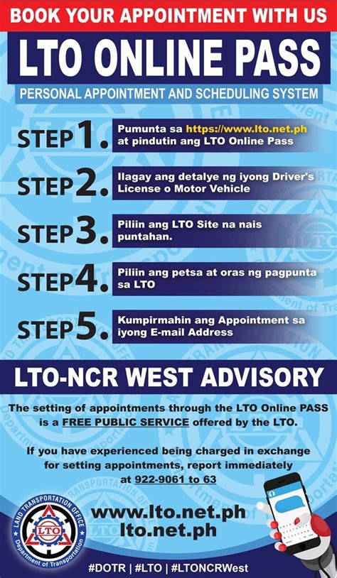 Lto Online Appointment For Motor Vehicle Registration Drivers License