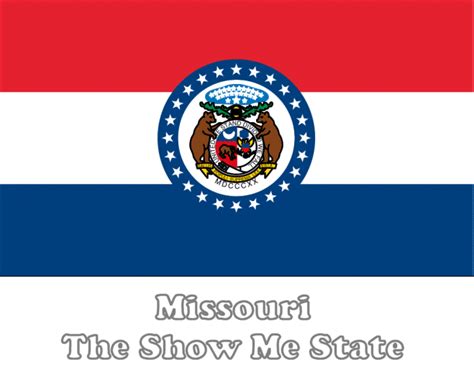 Large Horizontal Printable Missouri State Flag From